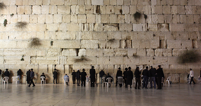 Men pray at the Western Wall in Jerusalem’s Old City on Nov. 22, 2009.  Photo by Kyle Taylor/Creative Commons