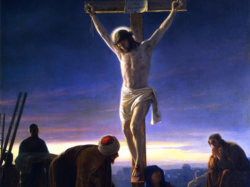 “Christ on the Cross,” by Carl Heinrich Bloch from 1870, showing the skies darkened.  Image courtesy of Creative Commons