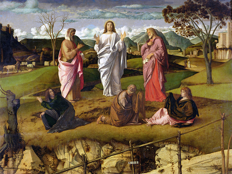 “The Transfiguration” circa 1480 (oil on panel) by Giovanni Bellini. Image courtesy of Creative Commons