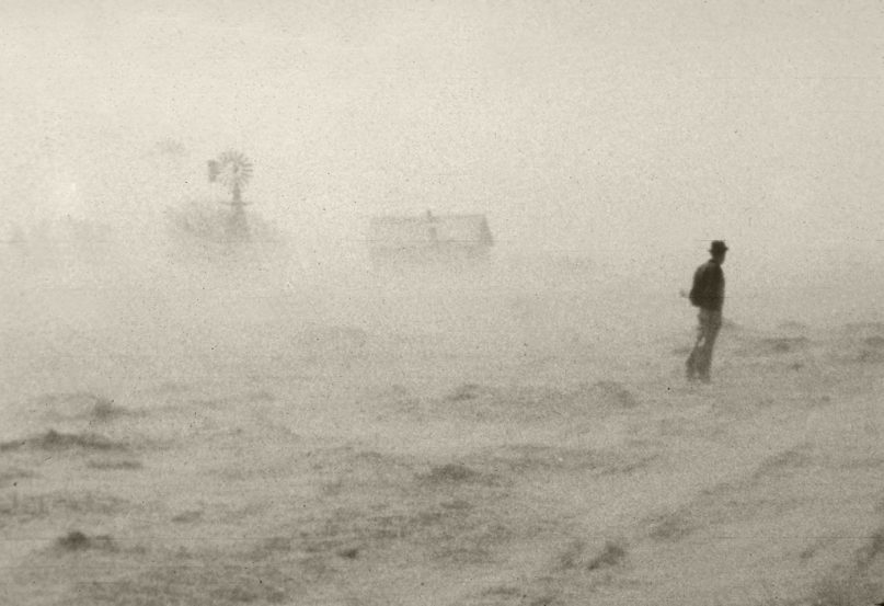 Wind erosion carries topsoil from farmland during the Dust Bowl | Photo Credit: U.S. Department of Agriculture