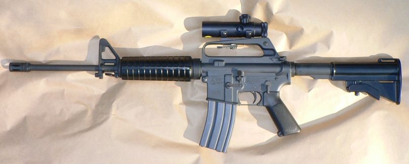 AR-15 assault rifle, types of which were reportedly found in the Las Vegas shooter's hotel room. Photo by Chris Browning/Gun News Daily/Creative Commons