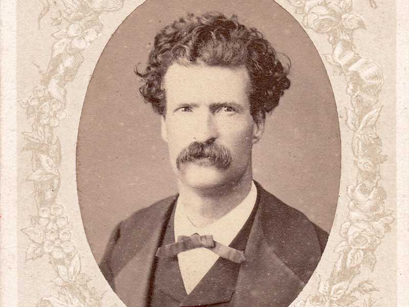 Portrait of Mark Twain taken in Istanbul in 1867, during his historic trip.