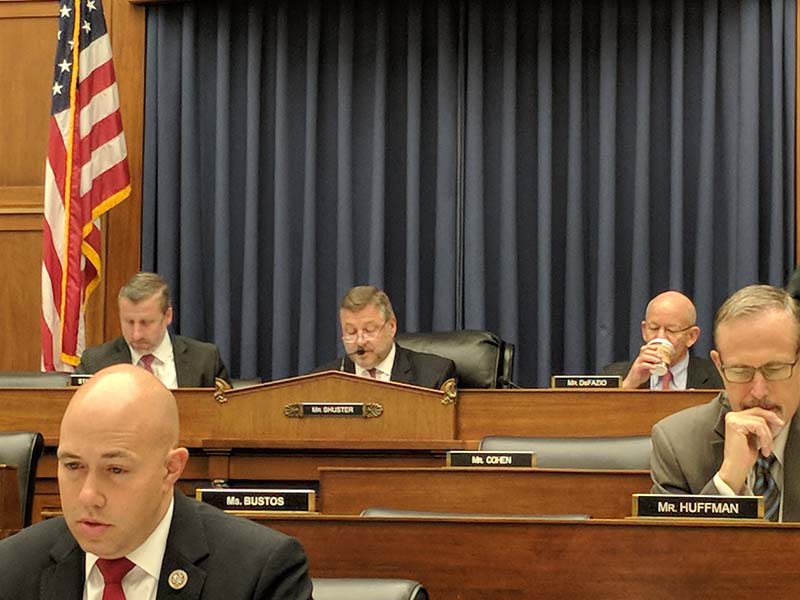 Rep. Bill Shuster, R-Pa., addresses the House Transportation and Infrastructure Committee during a hearing in the Rayburn House Office Building on Nov. 30, 2017. RNS photo by Chris Mathews