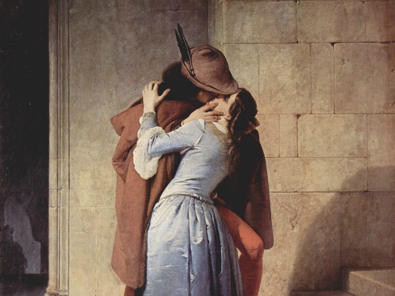 The Kiss, by Francesco Hayez, 1859. Image courtesy of Wikimedia
