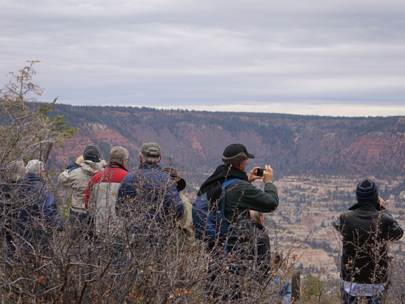Clergy take photos during a gathering with Native American leaders in November 2017 at Bears Ears National Monument in Utah. Photo courtesy of the New Mexico Wildlife Federation