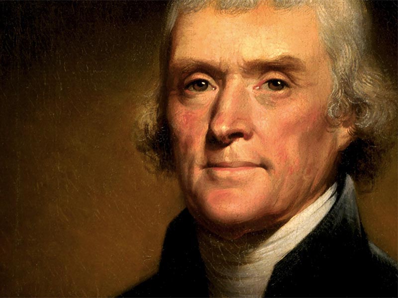 Thomas Jefferson, the third president of the United States. Photo courtesy of Wikimedia Commons