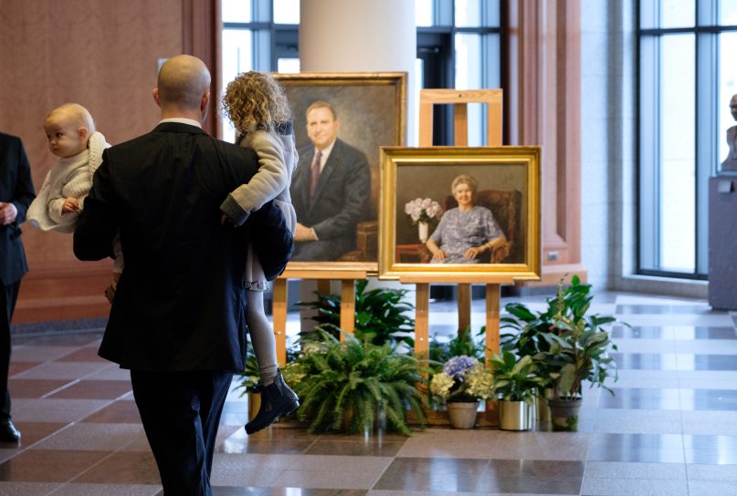 Visitors pay respects to former Mormon leader Thomas S. Monson during an open casket viewing at the LDS Conference Center in Salt Lake City, UT, on Jan. 11, 2018.  Photo courtesy of Intellectual Reserve, Inc.