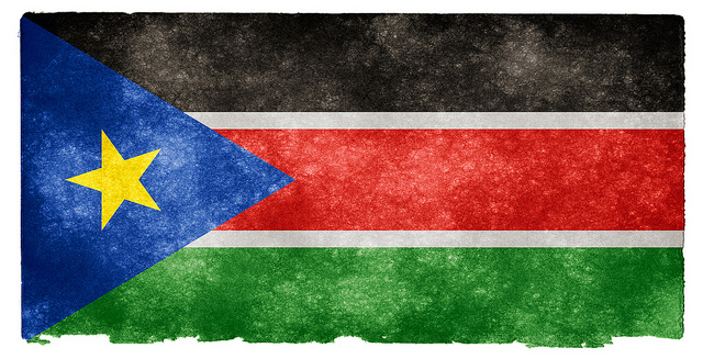 South Sudan flag Creative Commons image by Nicolas Raymond via Flickr. 