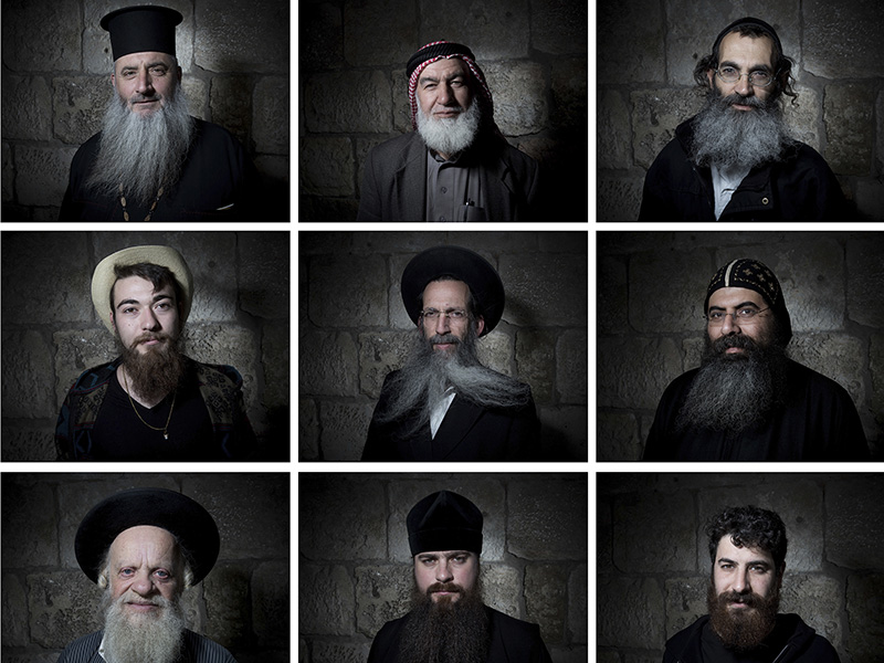 Men pose for portraits in Jerusalem's Old City on Feb. 11, 2018. Facial hair is trendy worldwide these days, but in Jerusalem, beards have never gone out of style, projecting religious mysticism, nationalism and ideals of masculinity. For men of all faiths in the holy city, a beard can be an important statement of religious devotion, connecting past generations to God through the tangled strands of history. (AP Photo/Oded Balilty)