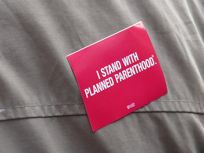 A sticker from a Planned Parenthood rally in New York City. Photo courtesy of Creative Commons