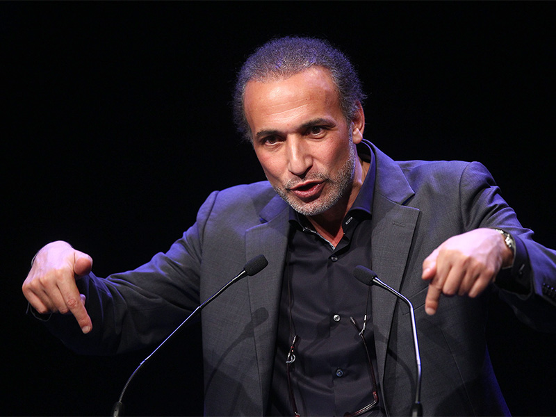 Muslim scholar Tariq Ramadan delivers a speech during a French Muslim organizations meeting in Lille, northern France, on Feb.7, 2016. (AP Photo/Michel Spingler)