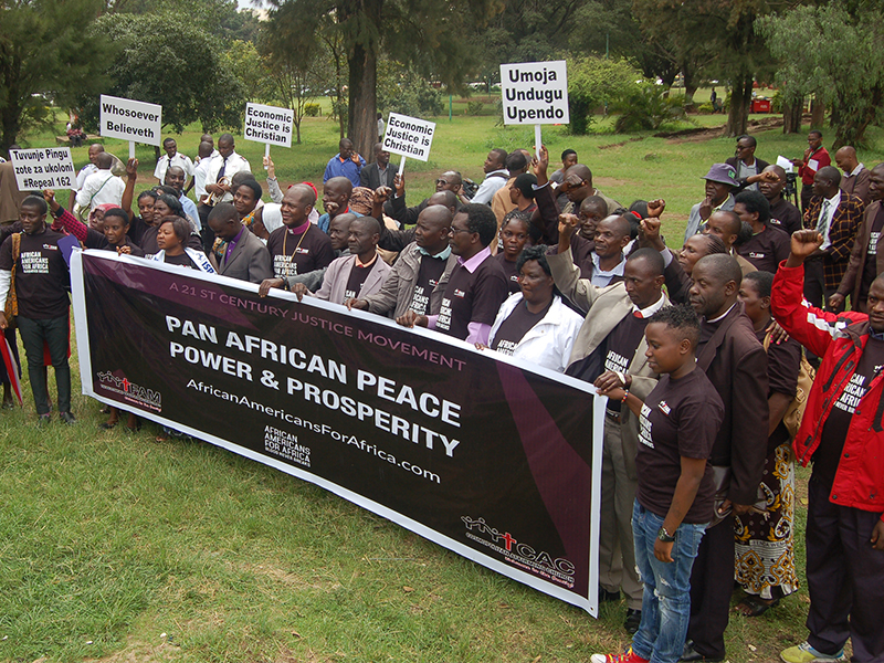 More than 100 Kenyan clergy prepare to march in Nairobi, Kenya, on March 27, 2018, in support of Pan-African peace, power and prosperity. RNS photo by Fredrick Nzwili