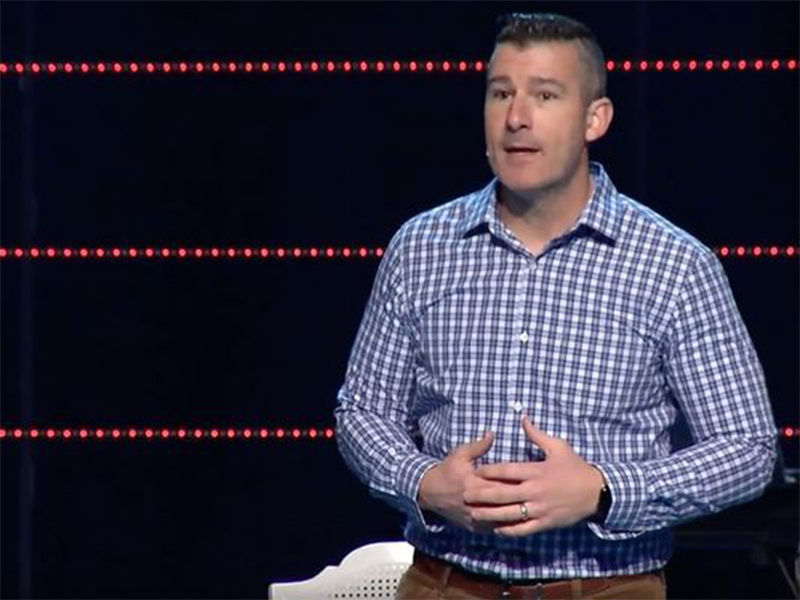 Pastor Andy Savage addresses Highpoint Church during a Sunday service in Memphis, Tenn. Photo courtesy of Highpoint Church via YouTube