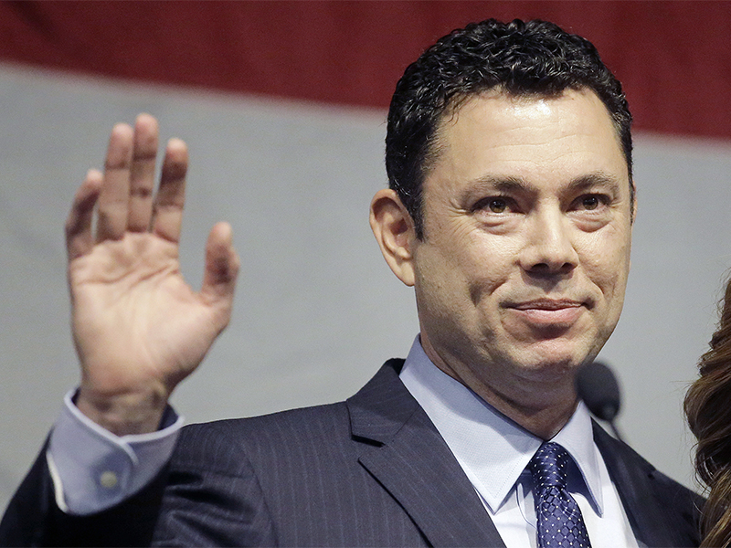 Then-U.S. Rep. Jason Chaffetz waves after addressing the Utah GOP Convention in Sandy, Utah, on May 20, 2017. Chaffetz resigned from his seat the following month. (AP Photo/Rick Bowmer)