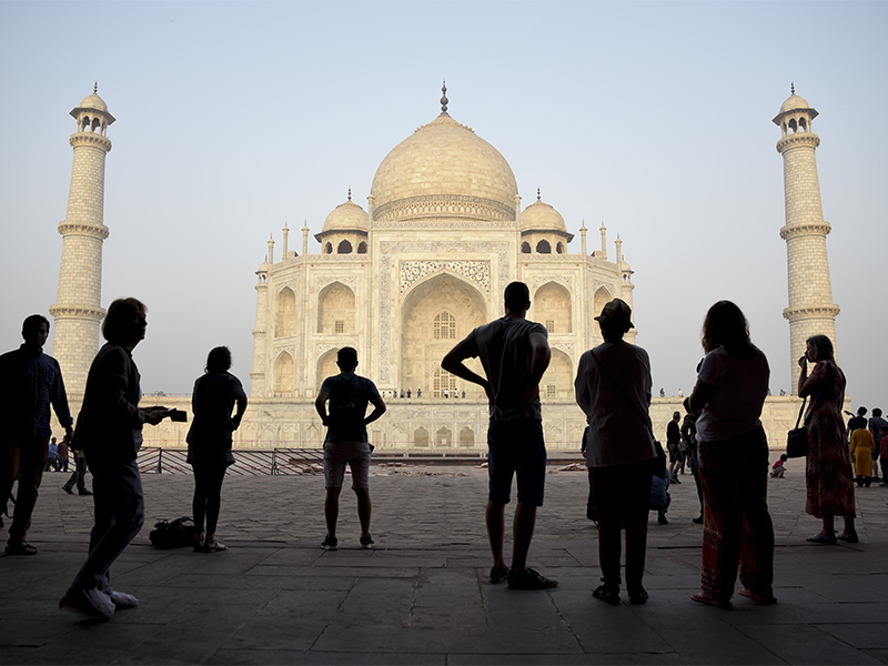 Tourists visit India's famed monument of love, the Taj Mahal, in Agra, India, on March 22, 2018. The 17th century white marble monument is India's biggest tourist draw, with about 3 million visiting every year. (AP Photo/R.S. Iyer)