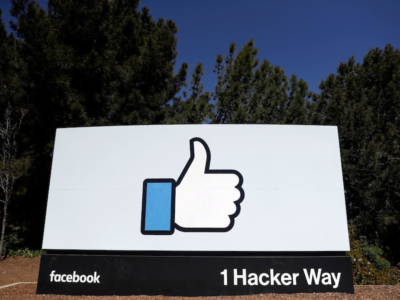 This March 28, 2018, file photo shows the Facebook logo at the company's headquarters in Menlo Park, Calif. Facebook says it will stop spending money to fight a proposed California ballot initiative aimed at giving consumers more control over their data. (AP Photo/Marcio Jose Sanchez, File)
