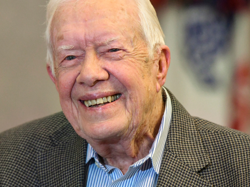 Former President Jimmy Carter, 93, sits for an interview about his new book, 