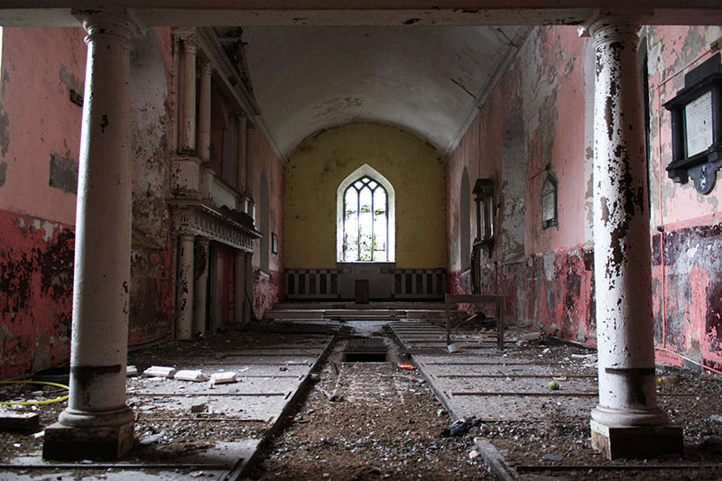 An abandoned church in Rathcormac, County Cork, Ireland.  Photo by Alison Killilea/Creative Commons