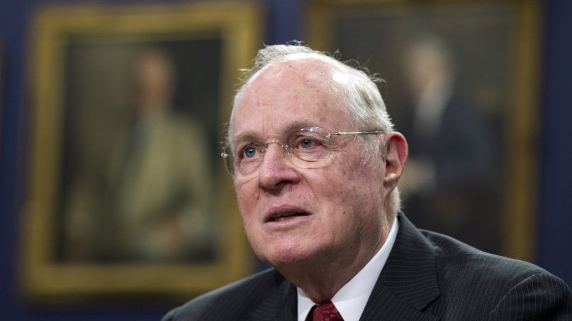 Supreme Court Associate Justice Anthony Kennedy testifies before a House Committee on Appropriations Subcommittee on Financial Services hearing to review the FY 2016 budget request of the Supreme Court of the United States, on Capitol Hill in Washington, Monday, March 23, 2015.  (AP Photo/Manuel Balce Ceneta)