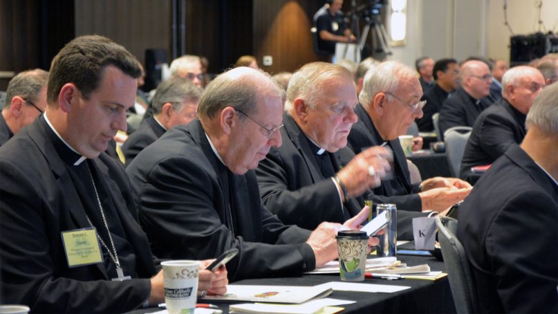 Bishops attend the U.S. Conference of Catholic Bishops Spring Assembly in Fort Lauderdale, Fla., on June 13, 2018. RNS photo by Jack Jenkins