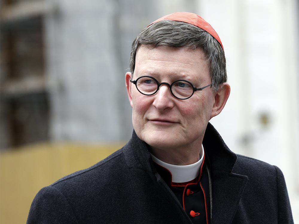 Cardinal Rainer Maria Woelki arrives for a meeting at the Vatican on March 8, 2013. (AP Photo/Alessandra Tarantino)