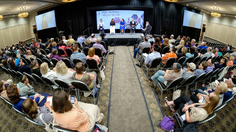A panel discussion during the National Jewish Retreat in Providence, R.I., on Aug. 1, 2018. Photo by Mendy Moskowitz/Rohr Jewish Learning Institute 