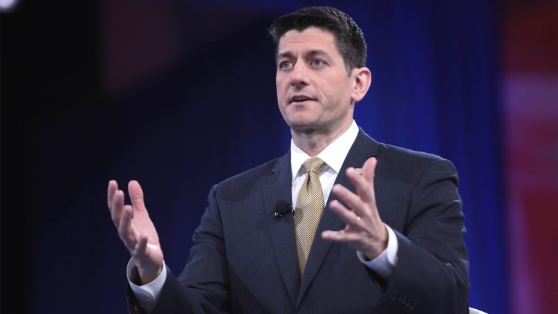 House Speaker Paul Ryan  speaks at the 2016 Conservative Political Action Conference  in National Harbor, Md. Photo by Gage Skidmore/Creative Commons