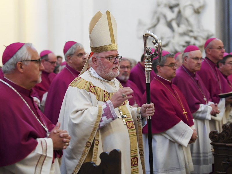 Cardinal Reinhard Marx, archbishop of Munich and Freising and president of the German bishops conference, attends the opening Mass of the bishops’ fall meeting in Hesse, September 25, 2018. Photo: Arne Dedert/dpa +++ dpa-Bildfunk +++
