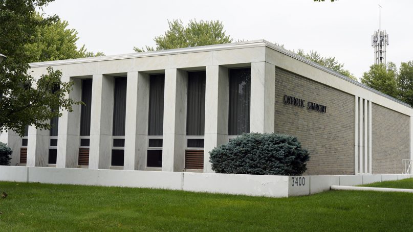 The Aug. 28, 2018, photo shows the Catholic Chancery in Lincoln, Neb. The Diocese of Lincoln, housed in this building, refused for years to participate in annual sex abuse audits and is facing a potential criminal investigation and criticism that it mishandled priests who were accused of sexual assault and morally questionable behavior. (AP Photo/Nati Harnik)