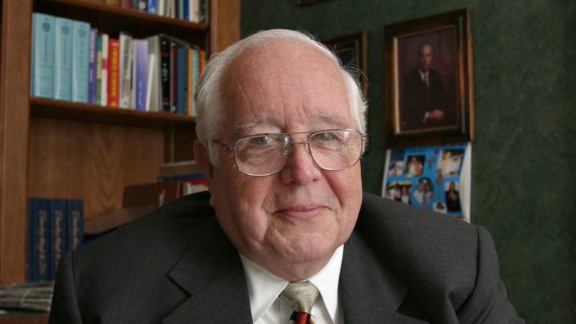Former Judge Paul Pressler, who played a leading role in wresting control of the Southern Baptist Convention from moderates in 1979, poses for a photo in his home in Houston on May 30, 2004. (AP Photo /Michael Stravato)