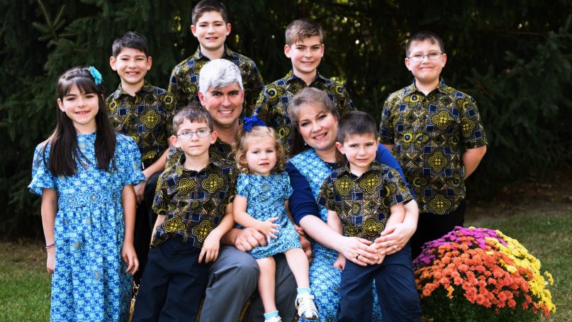 Charles Trumann Wesco, a missionary killed Oct. 30 in Cameroon, is pictured with his wife, Stephanie Wesco, and their family. Charles and Stephanie Wesco were sent as missionaries to Cameroon by Believers Baptist Church in Warsaw, Ind. Photo courtesy of Believers Baptist Church