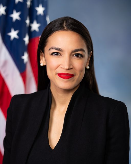 Official Congressional photo of Alexandria Ocasio-Cortez, a Democratic representative from New York. Photo by Franmarie Metzler/U.S. House Office of Photography/Creative Commons