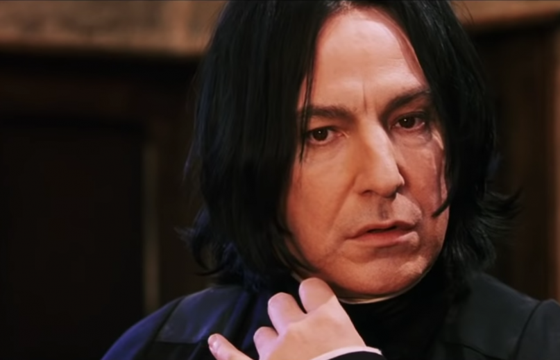 Alan Rickman as Severus Snape. Screengrab via Warner Bros. Pictures/YouTube
