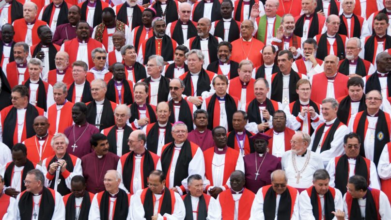 Bishops prepare for a group photo during the 2008 Lambeth Conference at the University of Kent in Canterbury. Photo by Scott Gunn/ACNS