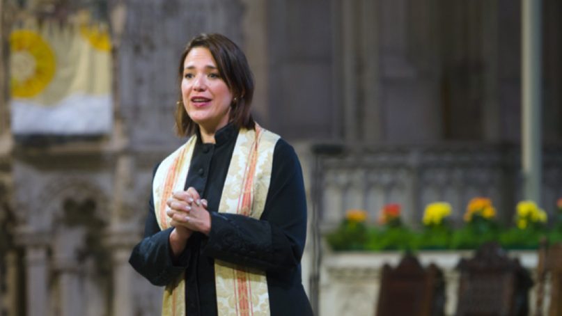 The Rev. Amy Butler preaches at The Riverside Church in New York. Photo courtesy of Riverside Church