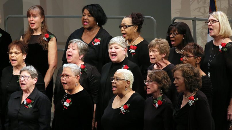 The Community Gospel Choir of St. Louis performs on March 15, 2019, in St. Louis. RNS photo by Bill Motchan