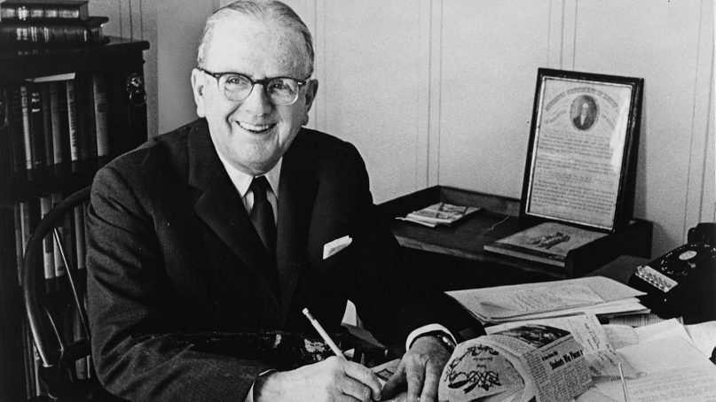 Norman Vincent Peale, shown in 1966, was a Christian preacher and author, most notably of 