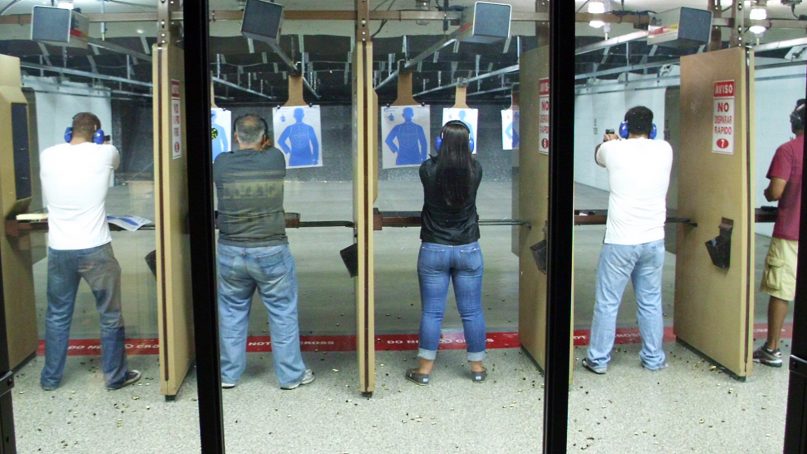 An indoor shooting range. Photo by Chris Flynn/Creative Commons