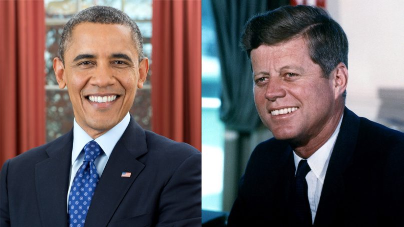 Official White House portraits of former Presidents Barack Obama and John Kennedy. Photo courtesy of Creative Commons