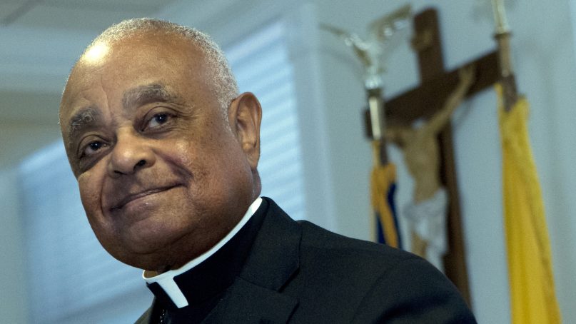 The archbishop designated by Pope Francis to the Archdiocese of Washington, Archbishop Wilton D. Gregory, speaks during a news conference at Washington Archdiocesan Pastoral Center in Hyattsville, Md., on April 4, 2019. (AP Photo/Jose Luis Magana)