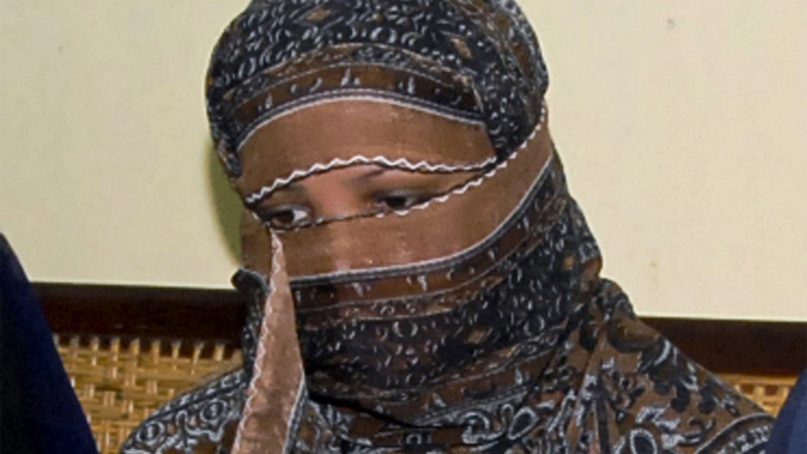 Asia Bibi listens to officials at a prison near Lahore, Pakistan, on Nov. 20, 2010. (AP Photo, File)
