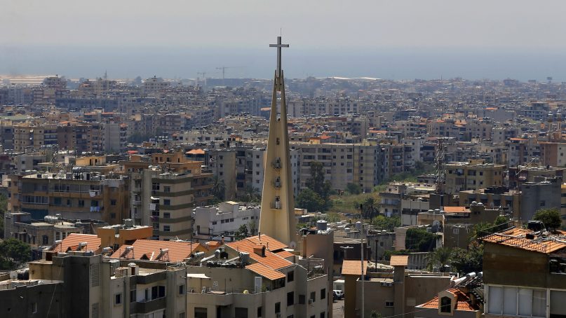 A general view of the Christian village of Hadat, where the municipality bans Muslims from renting or buying property, near Beirut. A ban by the municipality for Muslims to rent or buy property has sparked a national outcry and Lebanon's interior ministry pledged to overturn it as unconstitutional. The case reflects Lebanon's rapidly changing demographic makeup against the backdrop of deep-rooted sectarian divisions that once erupted into a 15-year civil war. (AP Photo/Bilal Hussein)