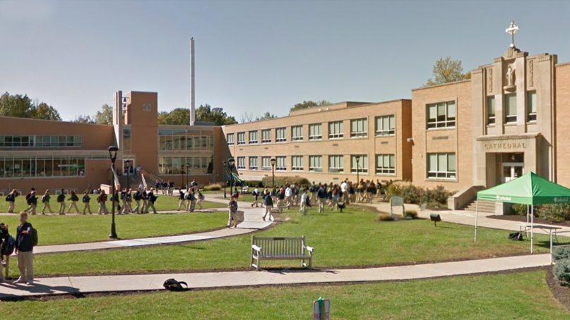 Students at Cathedral High School in Indianapolis. Photo courtesy of Google Maps