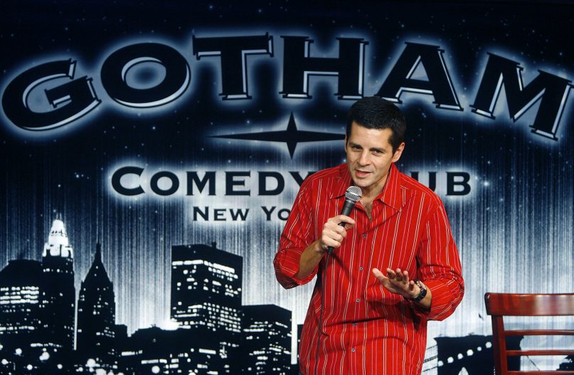In a Nov. 15, 2006, file photo, Dean Obeidallah performs at the fourth annual New York Arab-American Comedy Festival at the Gotham Comedy Club in New York. (AP Photo/Gary He)