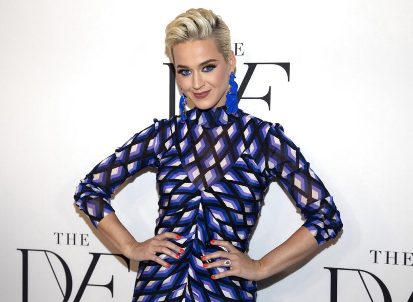 This April 11, 2019, file photo shows Katy Perry at the 10th annual DVF Awards at the Brooklyn Museum in New York. A jury has found that Perry’s 2013 hit “Dark Horse” copied a 2009 Christian rap song. The nine-member federal jury in Los Angeles returned the unanimous verdict July 29, 2019. (Photo by Andy Kropa/Invision/AP, File)