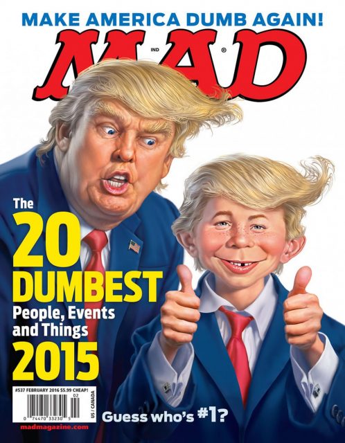 The 2015 cover (#537) of Mad magazine's annual The Mad 20 list. Image courtesy of E.C. Publications
