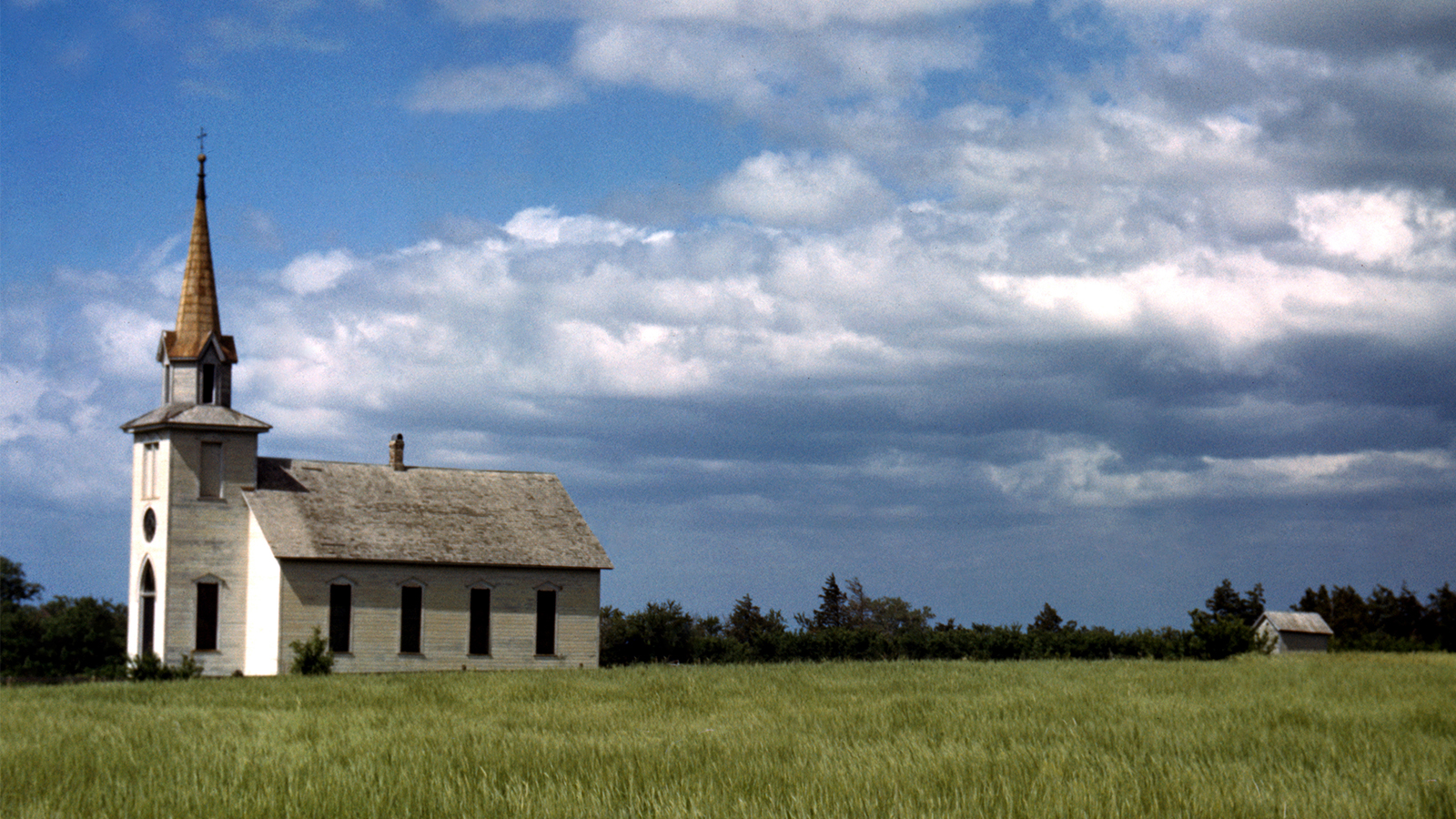 A rural church in Kansas. Photo by John Vachon/LOC/Creative Commons