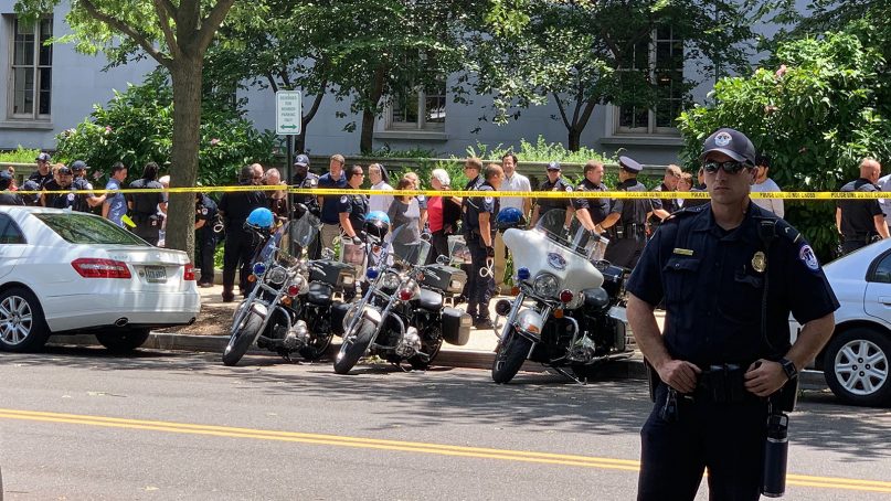 Dozens of Roman Catholic protesters are arrested at the U.S. Capitol on July 18, 2019. RNS photo by Jack Jenkins