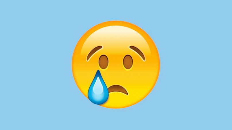 A sad emoji. Image courtesy of Creative Commons