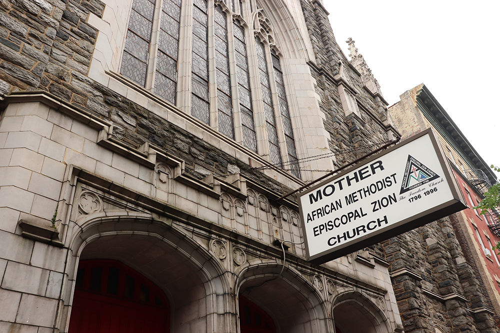 Mother African Methodist Episcopal Zion Church in New York’s Harlem neighborhood. RNS photo by Adelle M. Banks